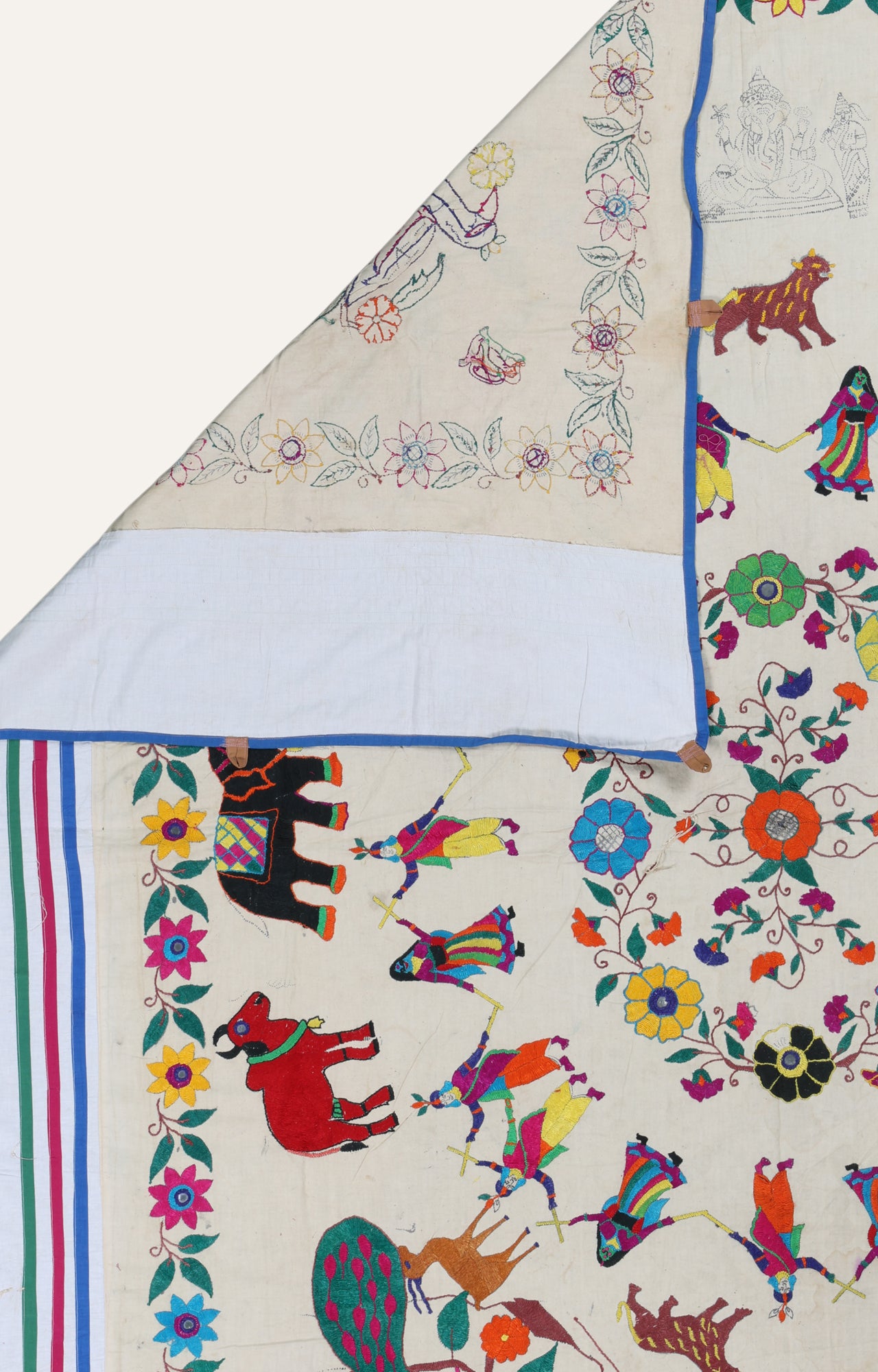 Tribal Embroidered Gujarati Wall Hanging Textile