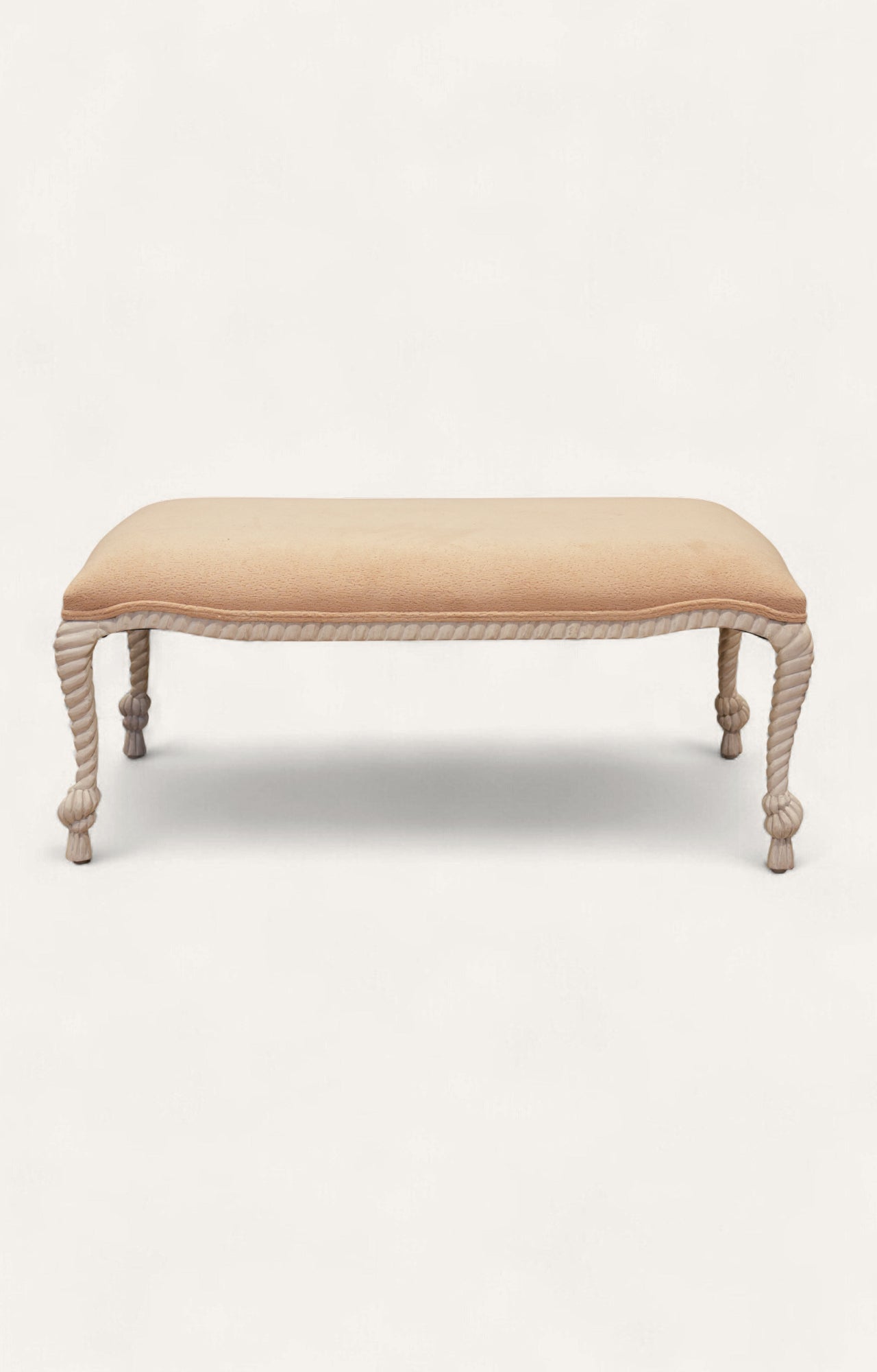 Vintage Rope-Leg Ottoman