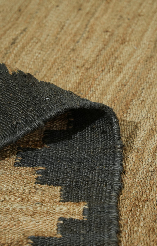 Geometric Border Natural Jute Area Rug