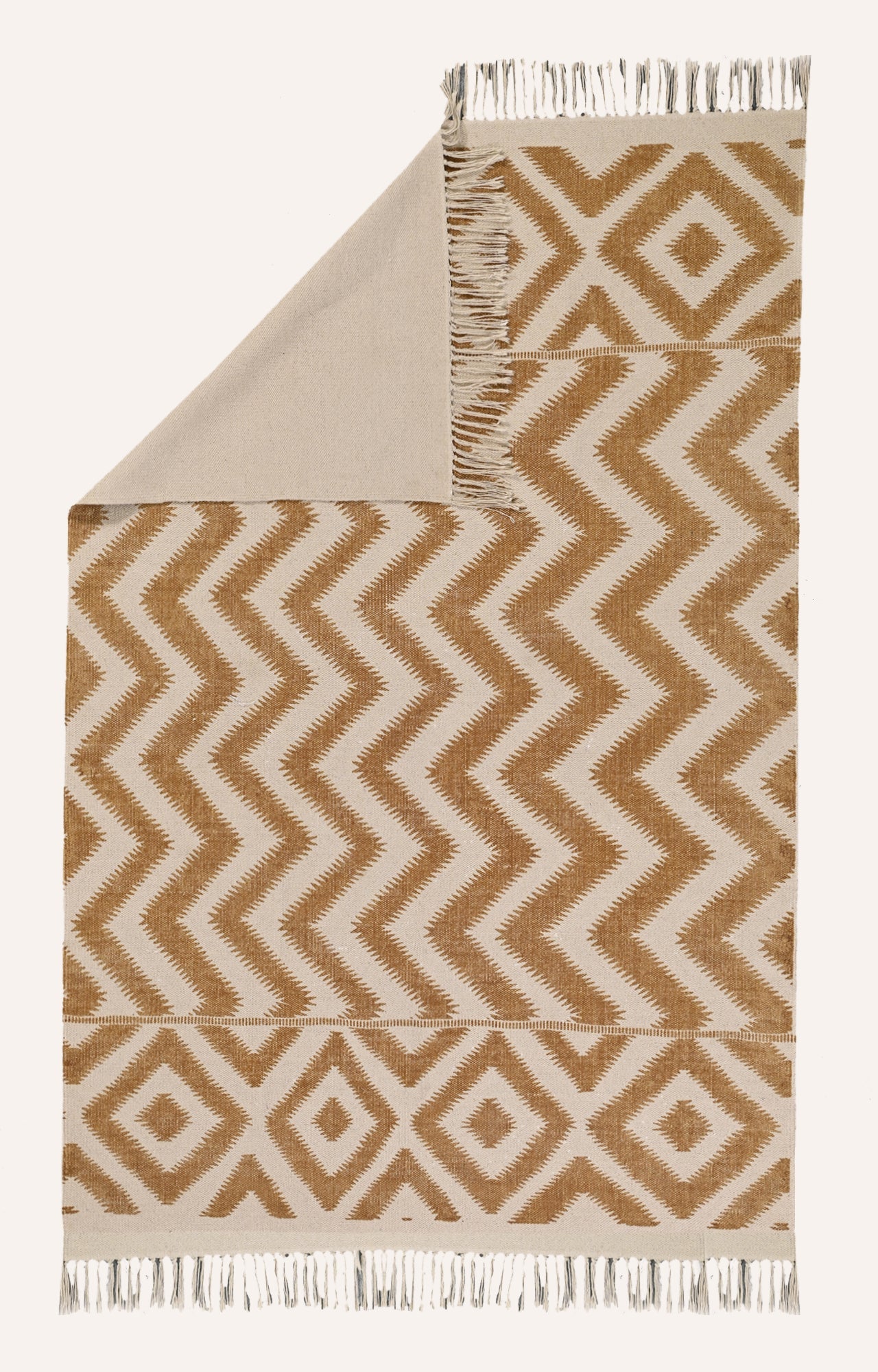 Chevron Pattern Screen Printed Rug