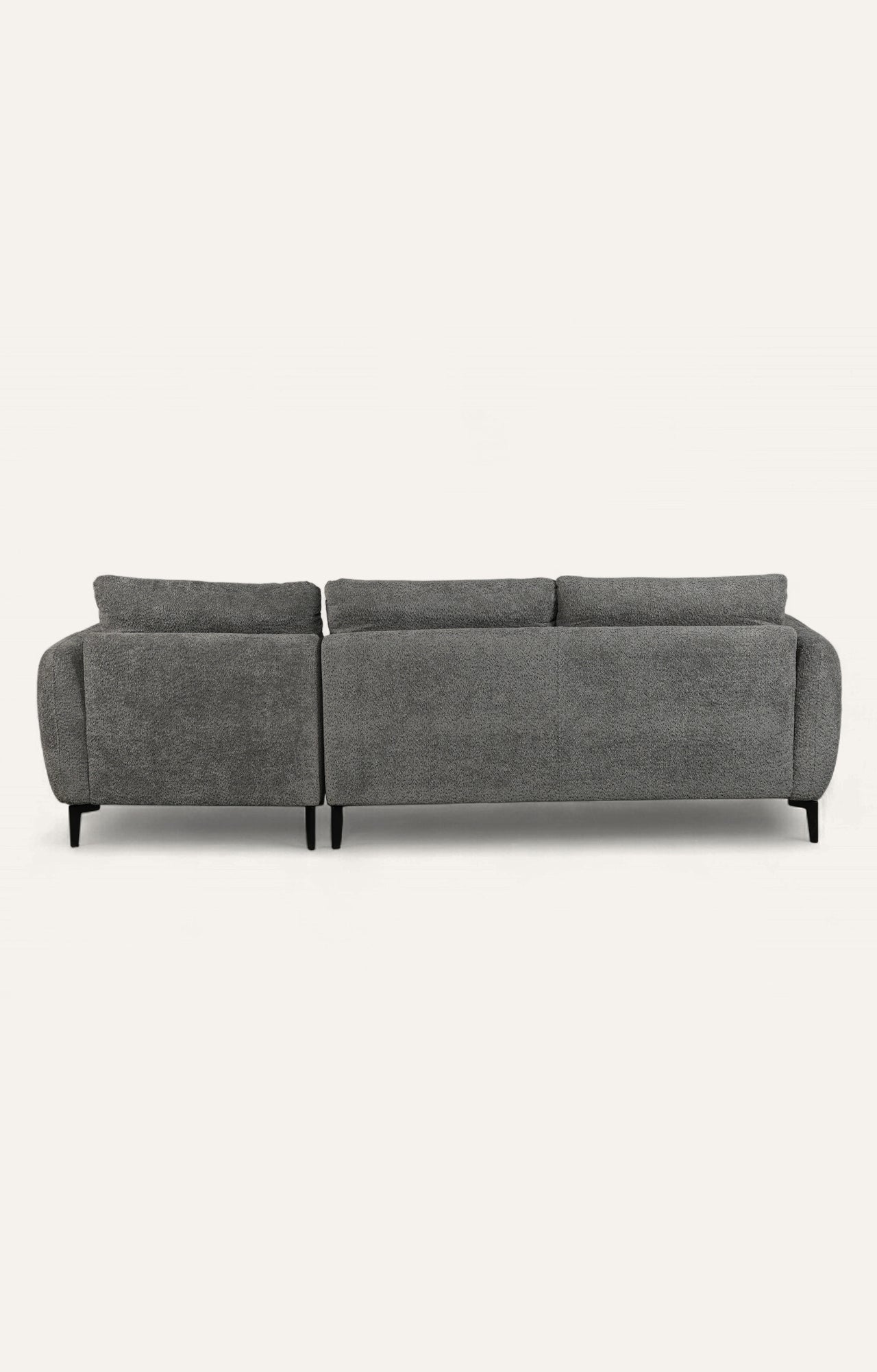 Modern Charcoal Bouclé Right Sectional Sofa