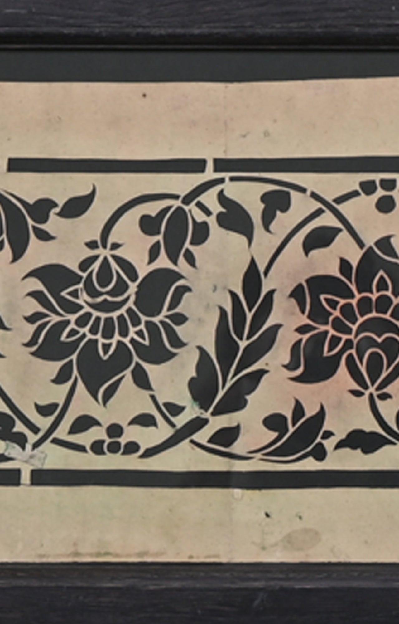 Floral Handmade paper stencil (Framed)