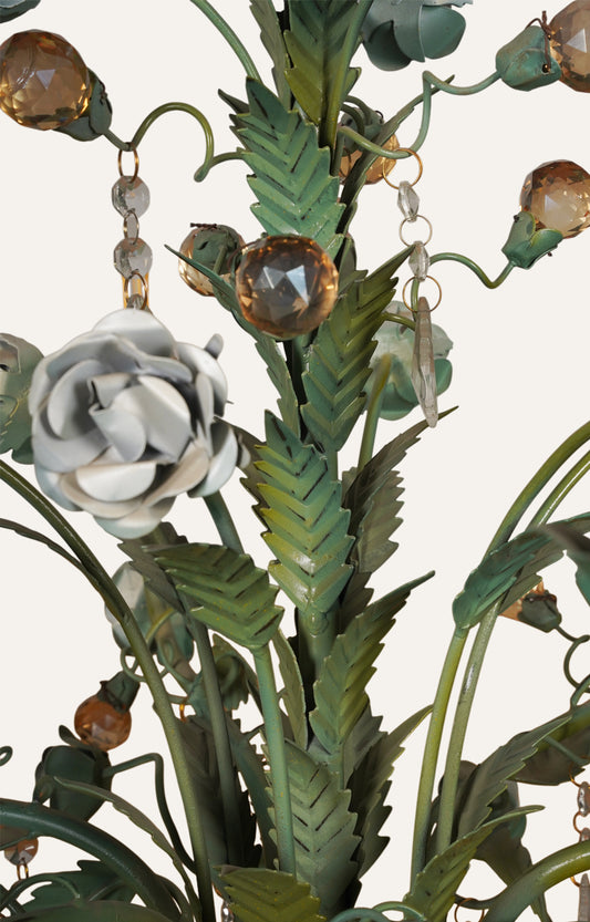 Rustic Bloom Crystal Chandelier