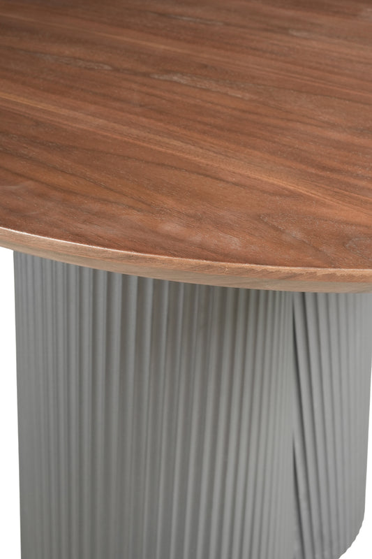 Modern Fluted Double Pedestal Dining Table