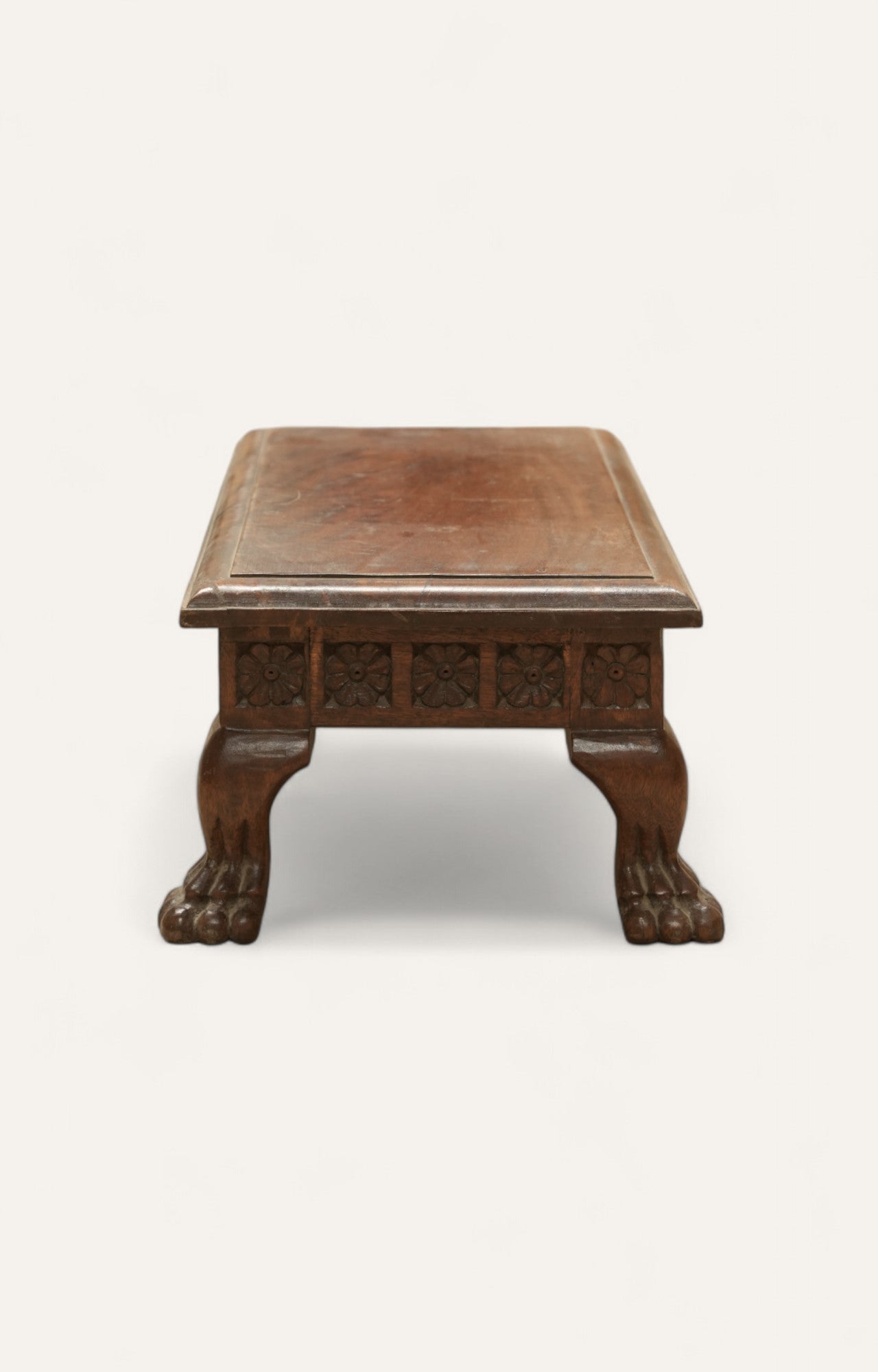 Lion Feet Carved Chowki or Foot Stool