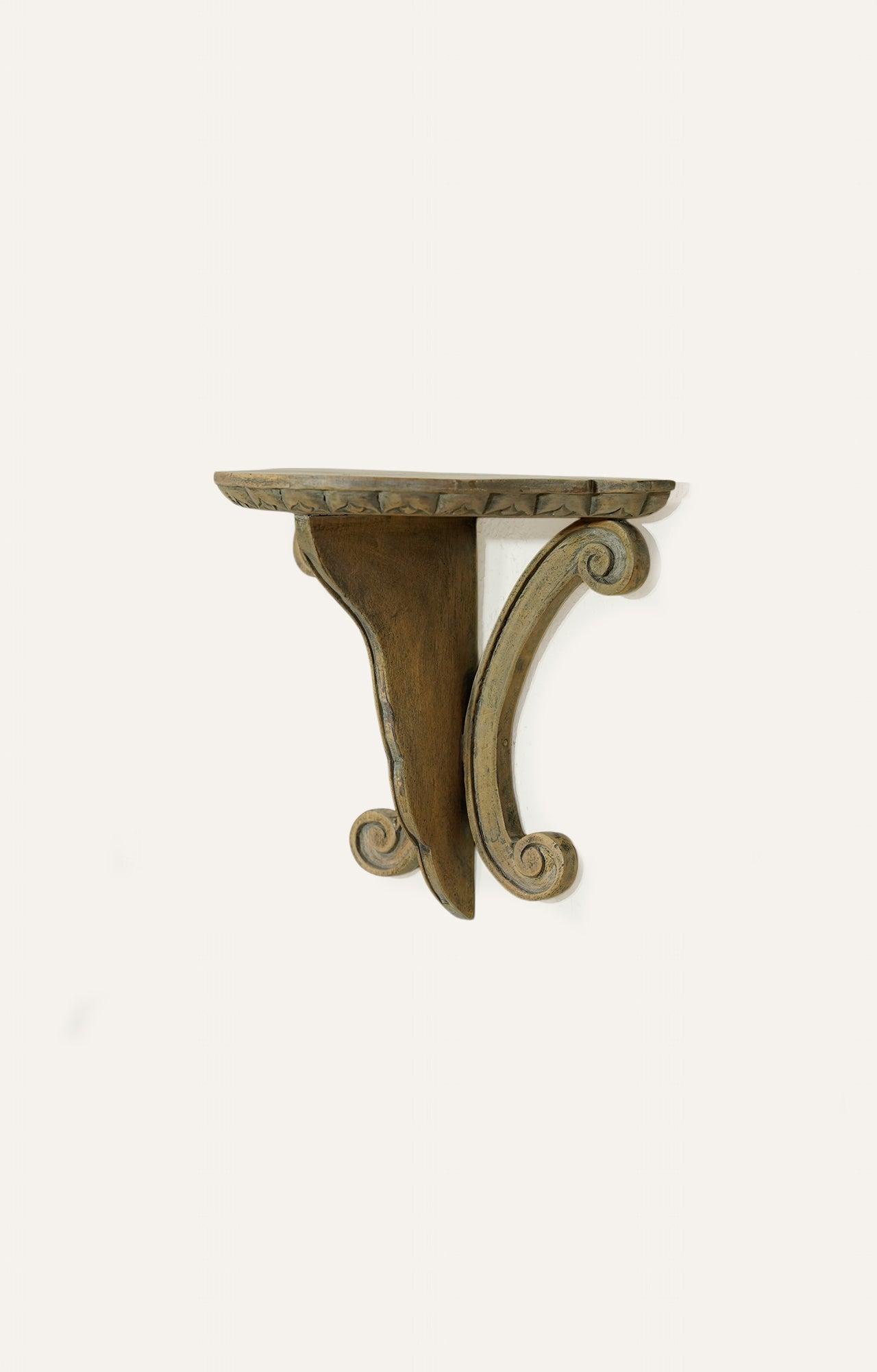 Scrolled Wooden Wall Bracket