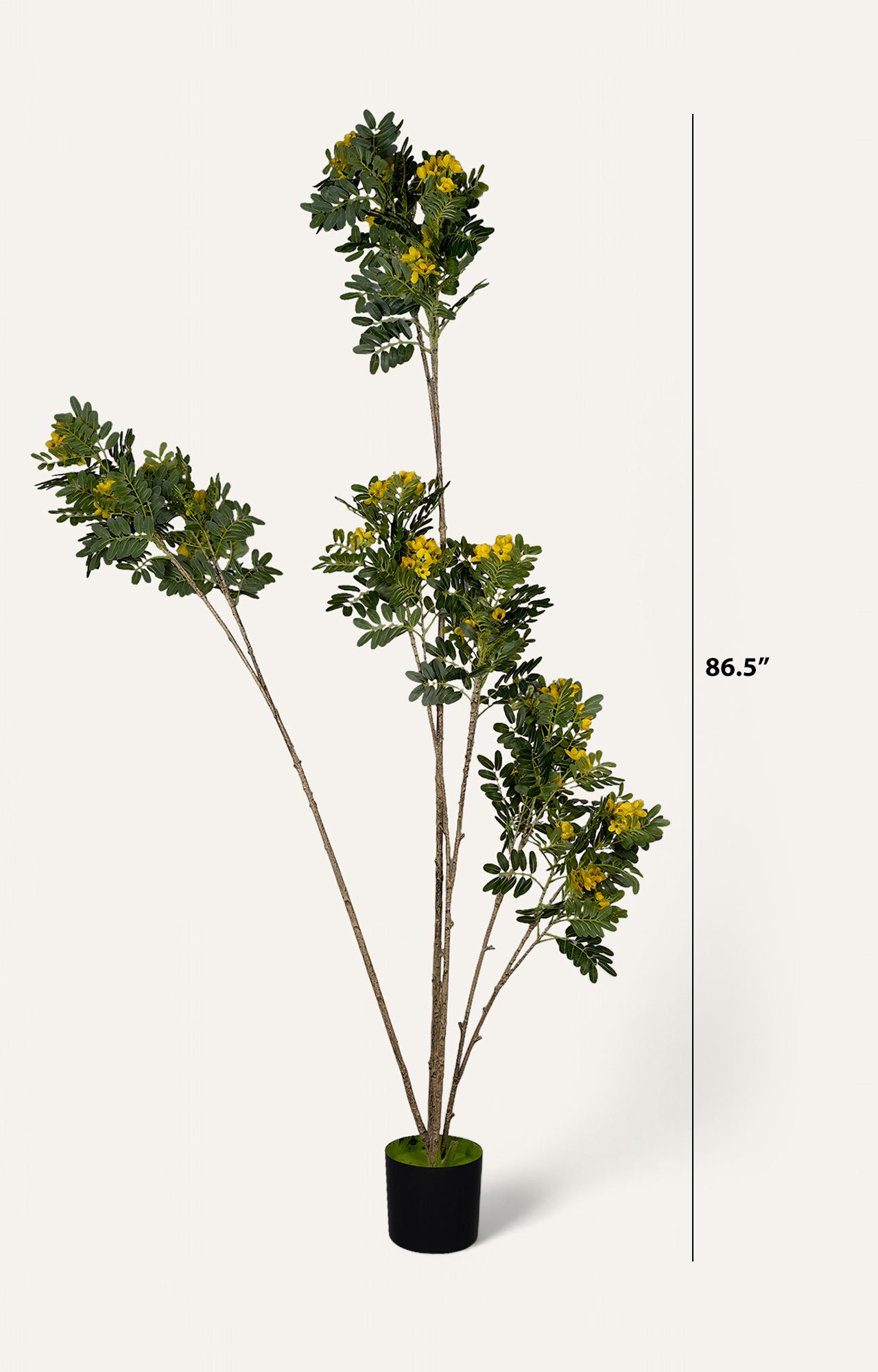 Artificial Yellow Mimosa Plant – 7.5 Feet