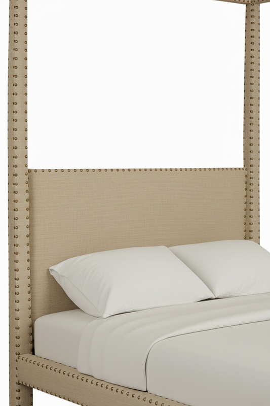 Regal Upholstered Poster Bed Without Storage