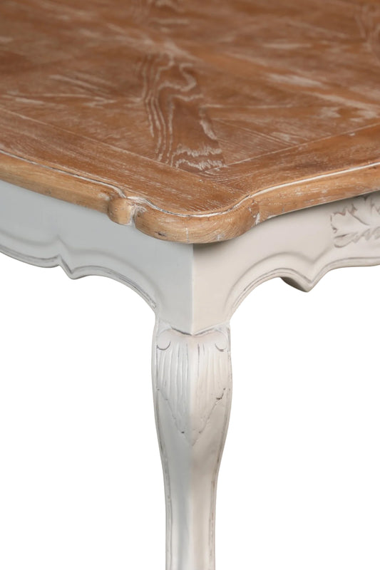 French carved parquet top table