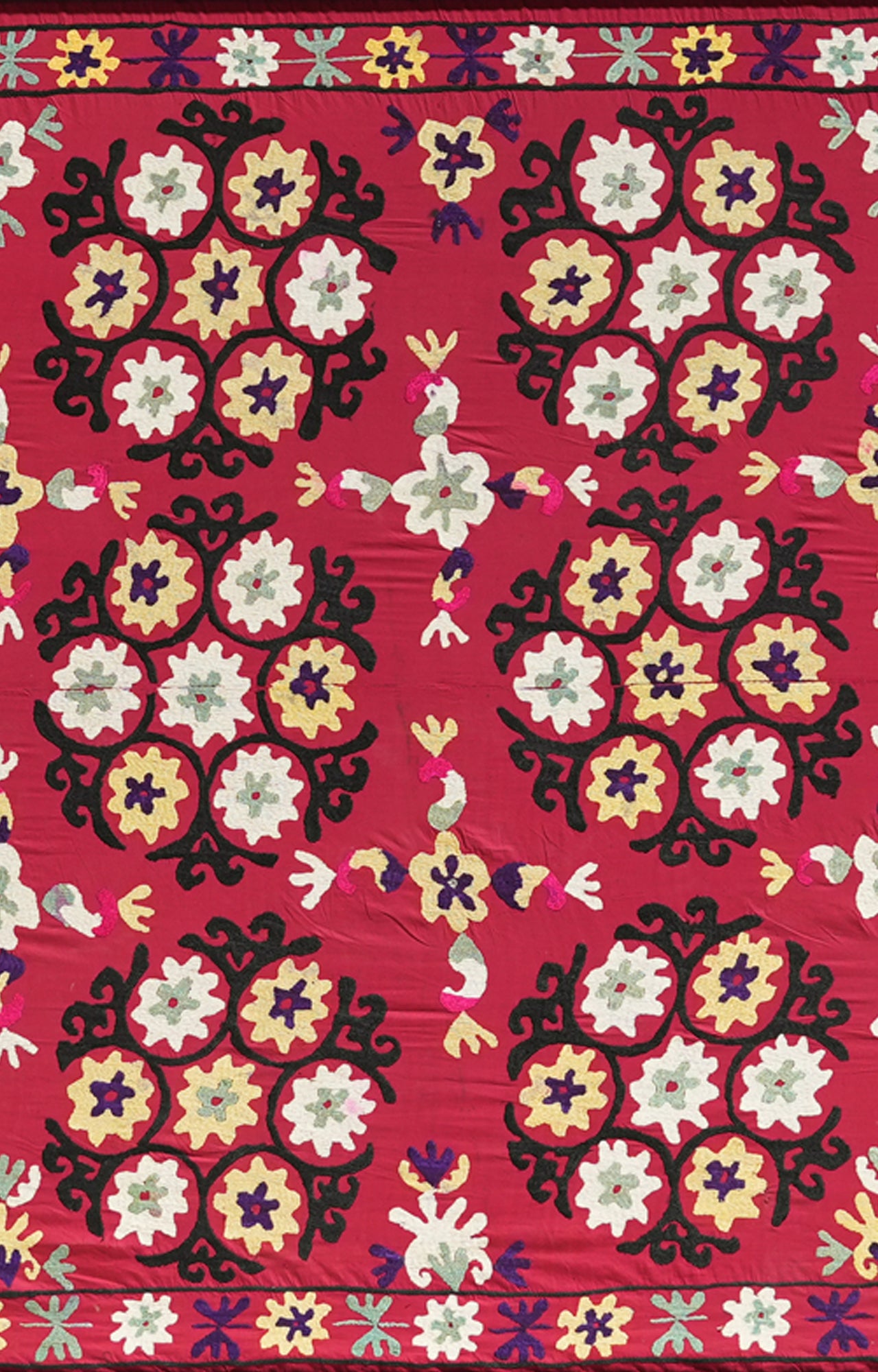 Framed Suzani-style Vintage Textile Wall Art