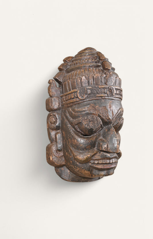 Antique Wooden Guardian Mask