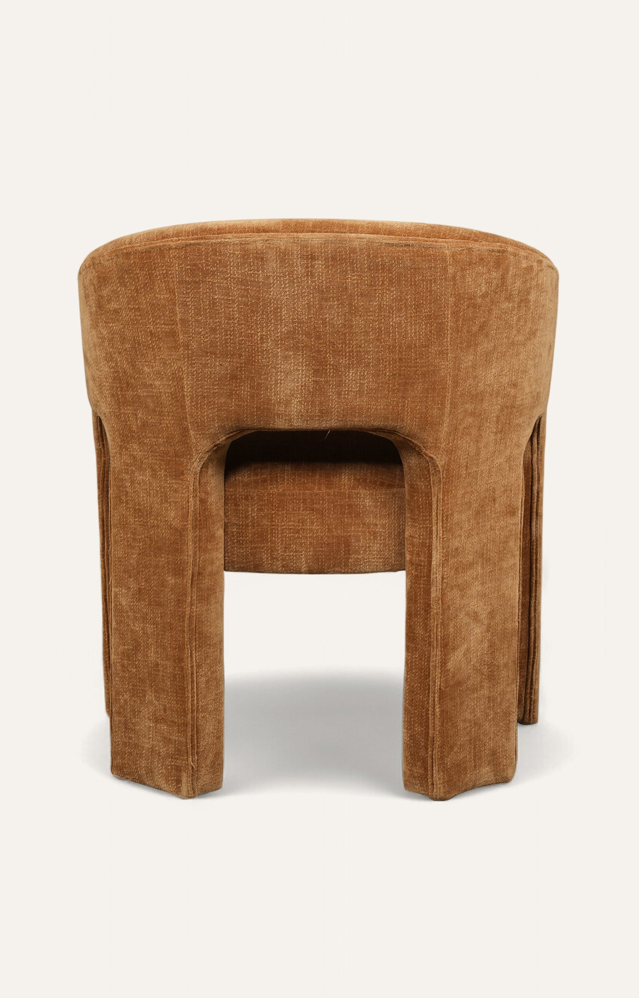 Curved Mid-Century Modern Upholstered Lounge Chair