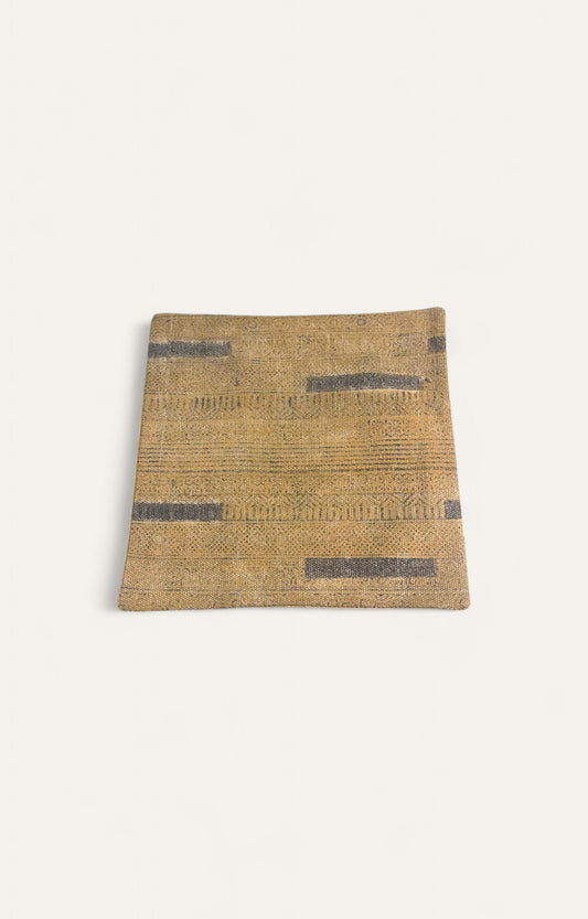 Handwoven Cotton Cushion Cover in Dusty Orange