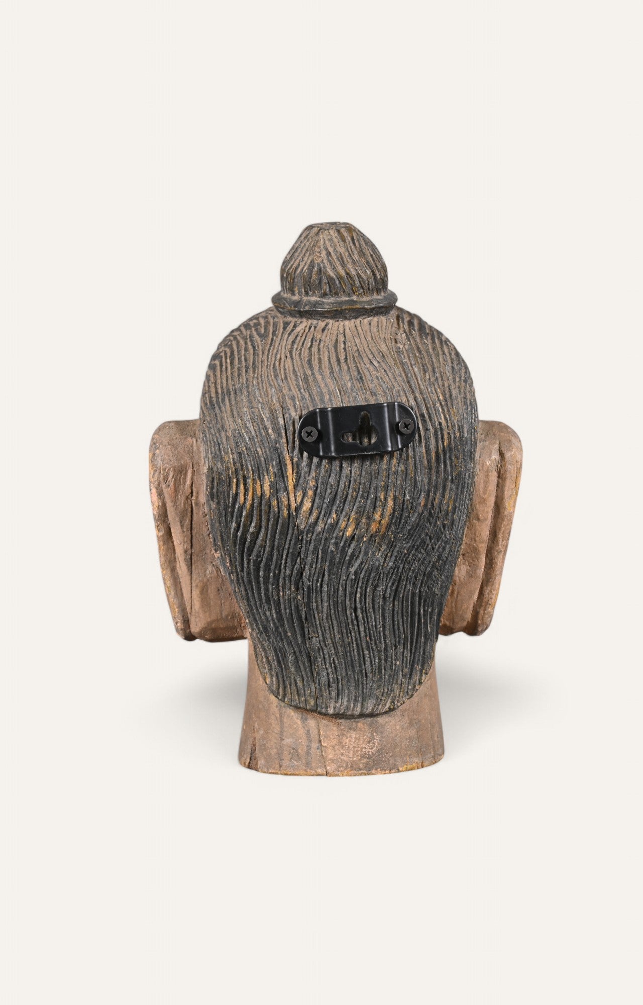 Buddha Hand-Carved Wooden Wall Mask