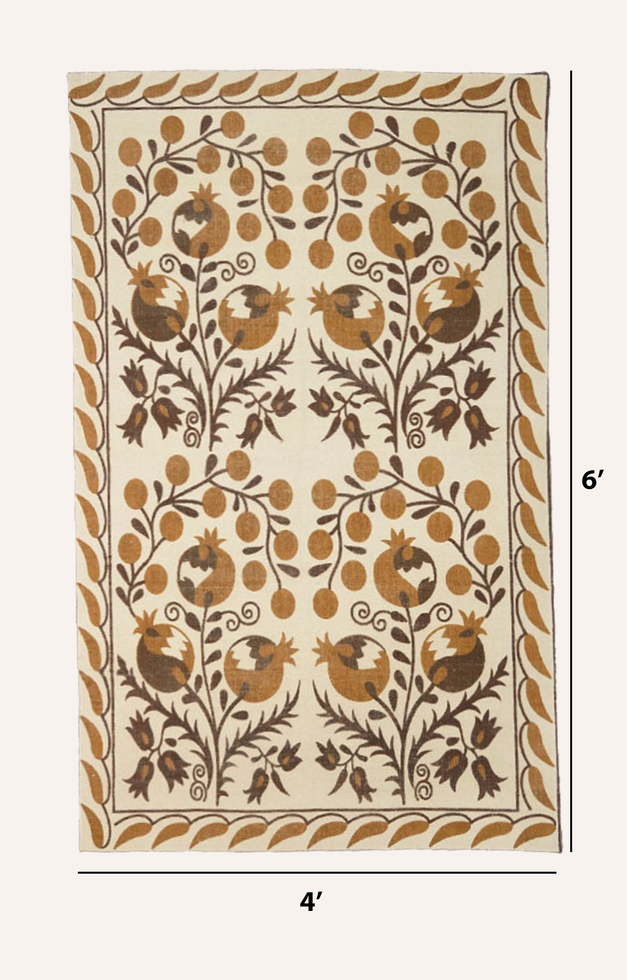 Handwoven Floral Traditional Rug