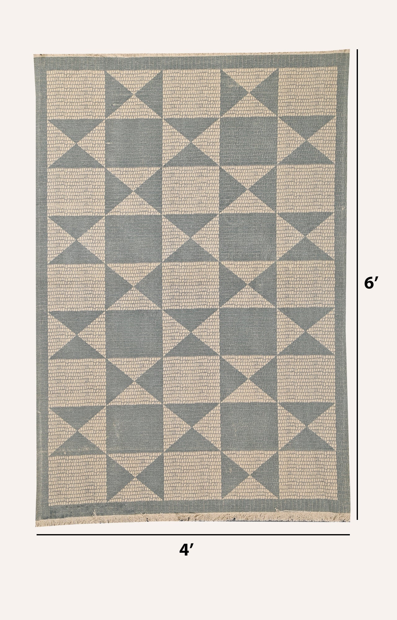 Handwoven Argyle Geometric Area Rug