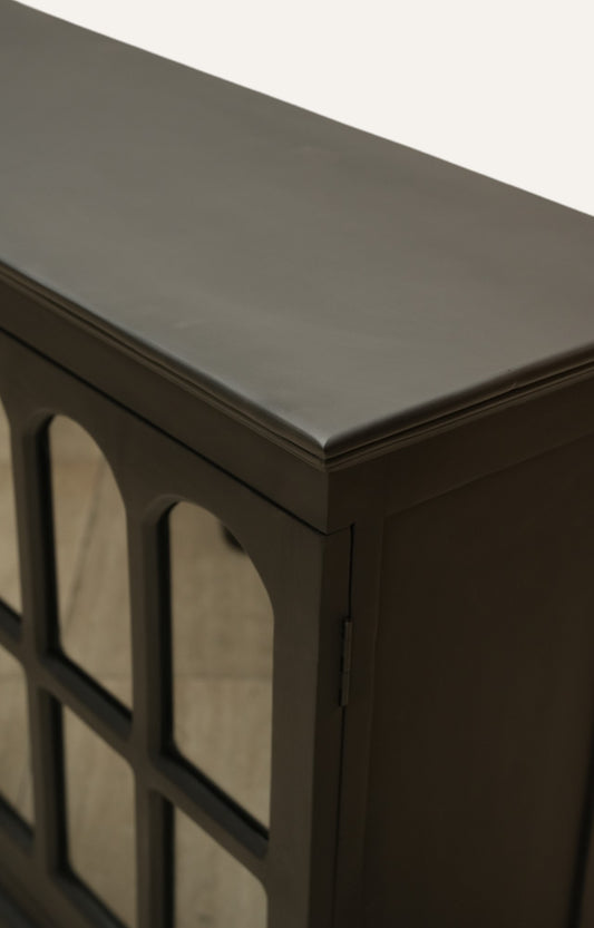 Scalloped Cabinet with Glass Shutter