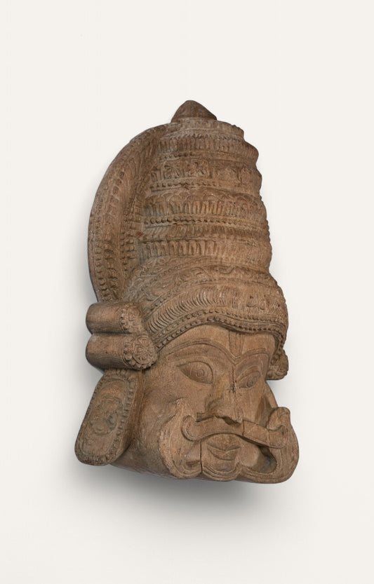 Traditional Hand-Carved Wooden Wall Mask