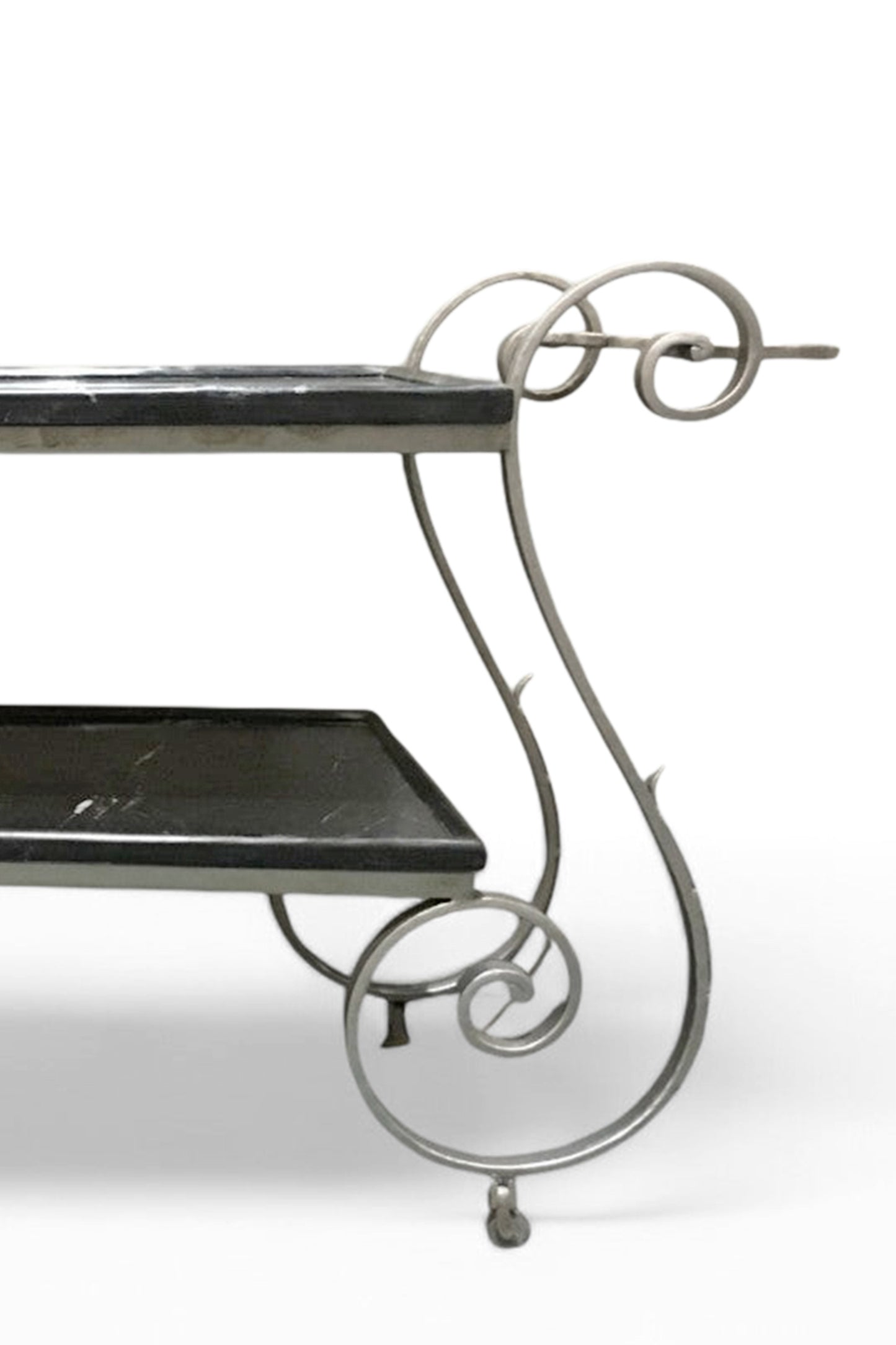 2 Tier Marble & Iron Console