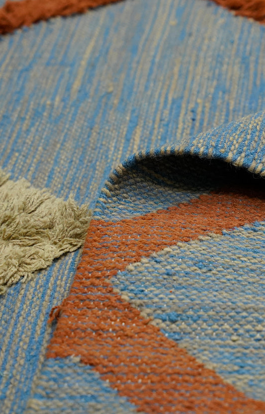 Geometric Handtufted Cotton Rug