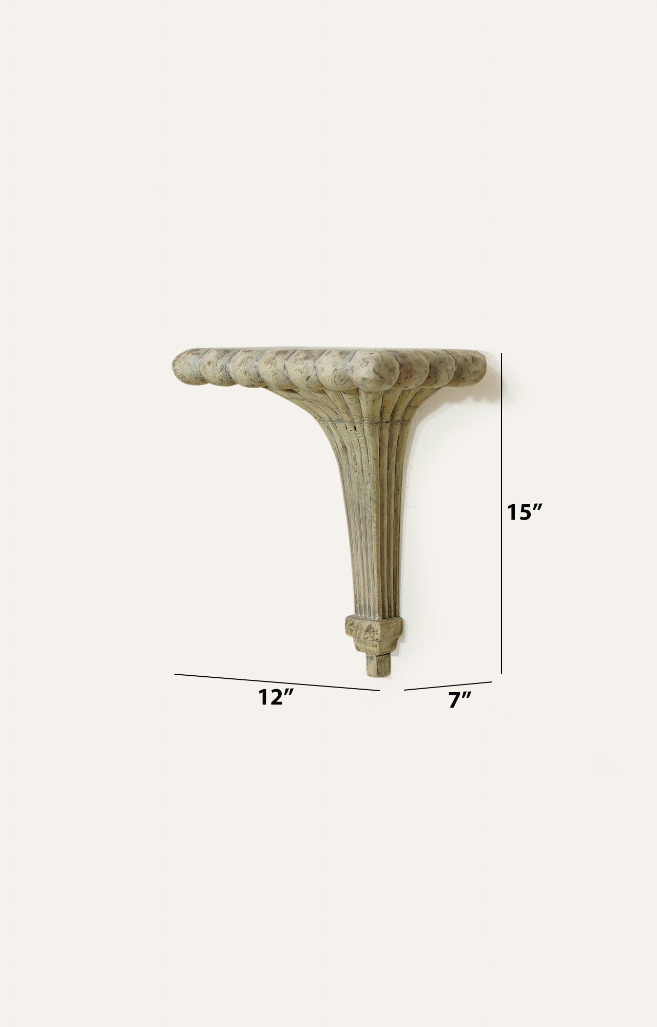 Fluted Wooden Wall Bracket