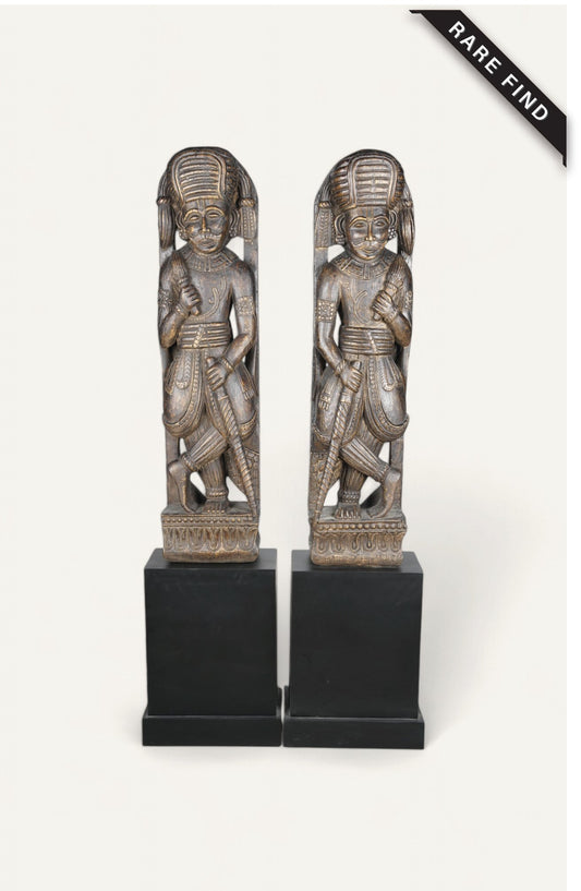 Handcrafted Antique Dwarpal Statues