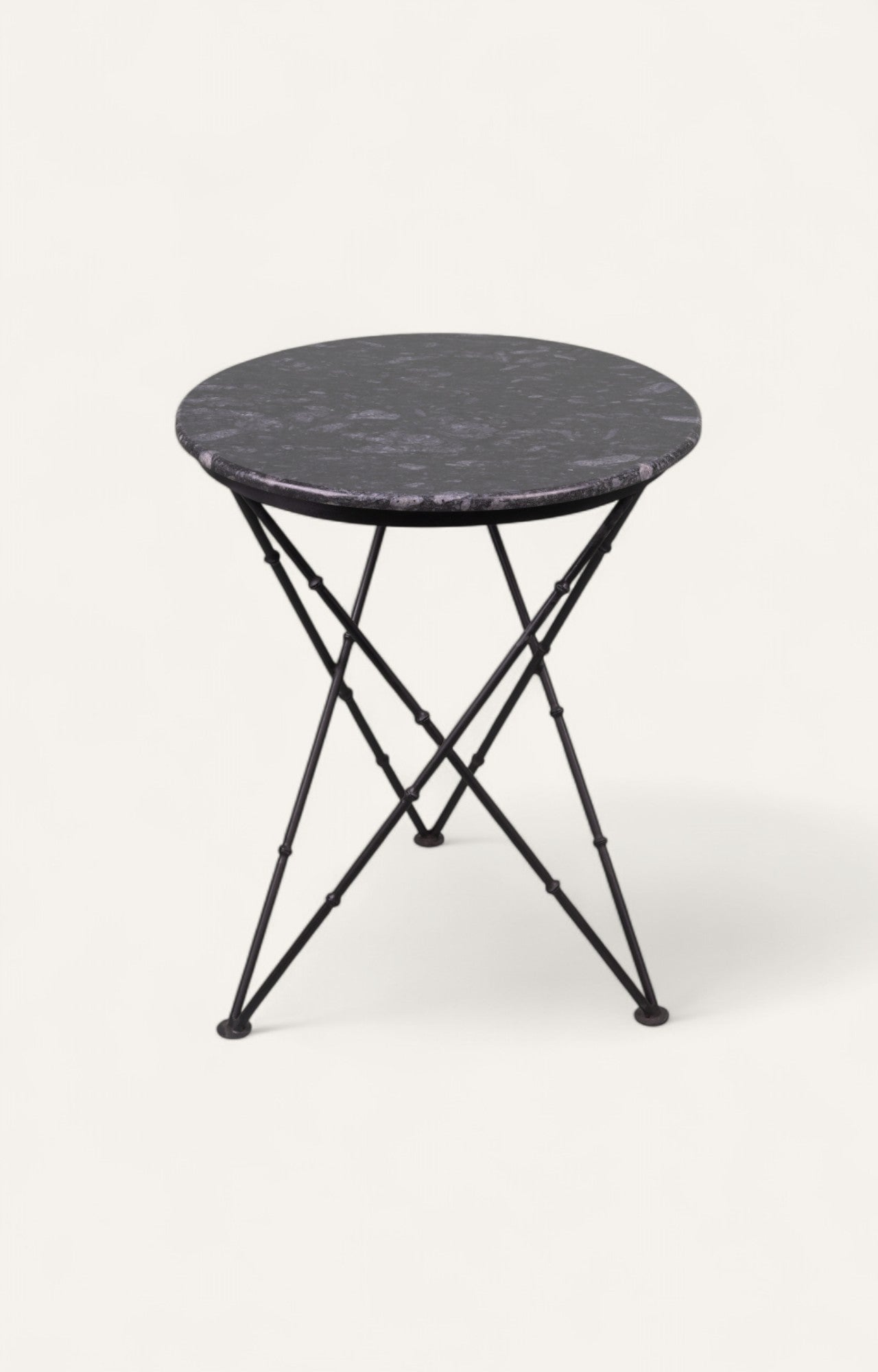 Black Marble Stone Side Table