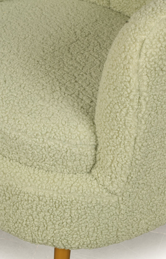 Scalloped Shell Accent Chair in Bouclé