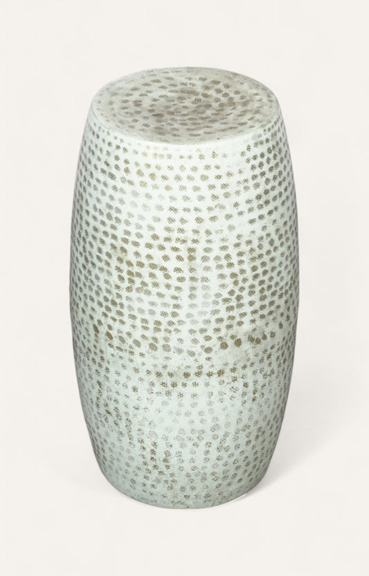 Beaten White round table