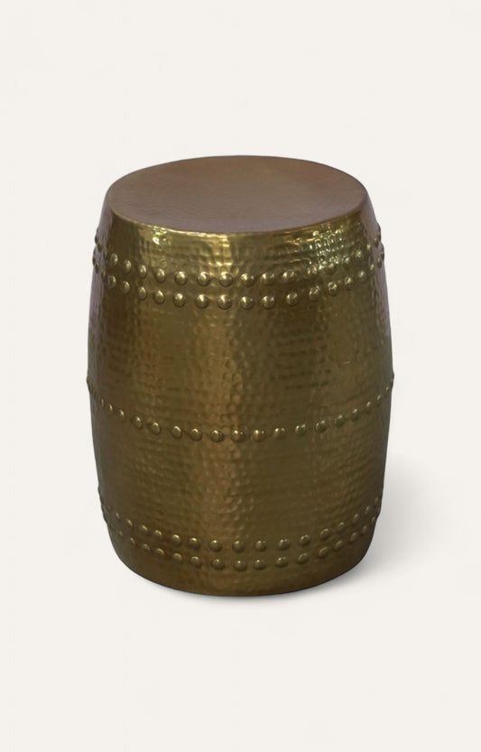 Beaten metal round table