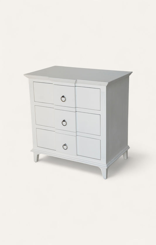 White 3 Drawer Chest