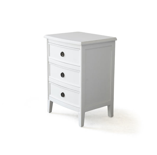 White 3 Drawer Night Stand