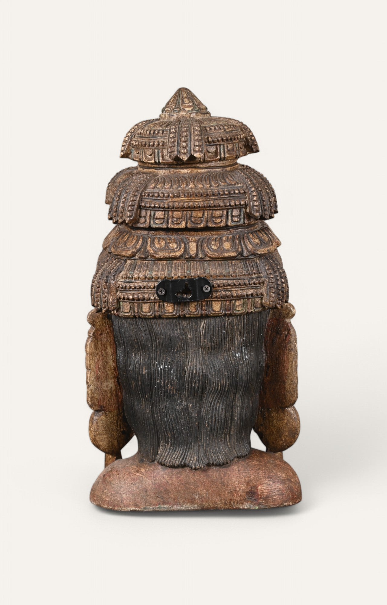 Divine Figure Hand-Carved Wooden Wall Mask