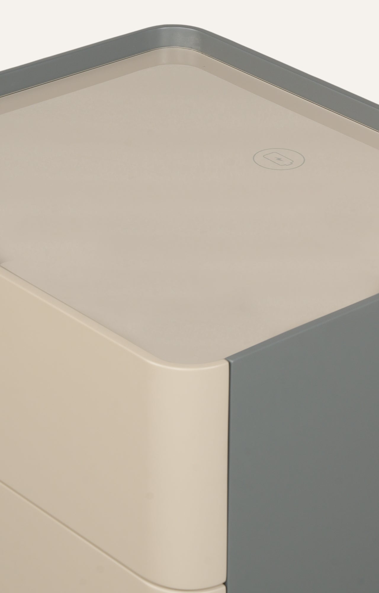 Two-Tone Modern Nightstand with Metal Legs