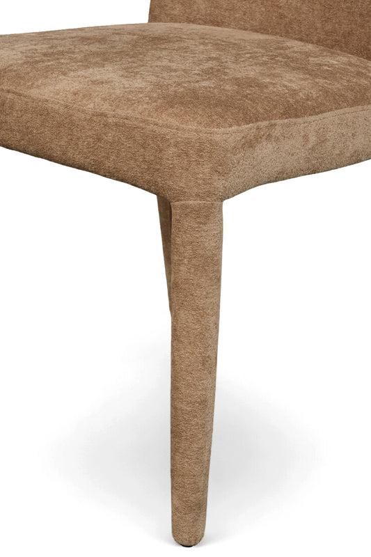 Upholstered Parsons Dining Chair in Camel