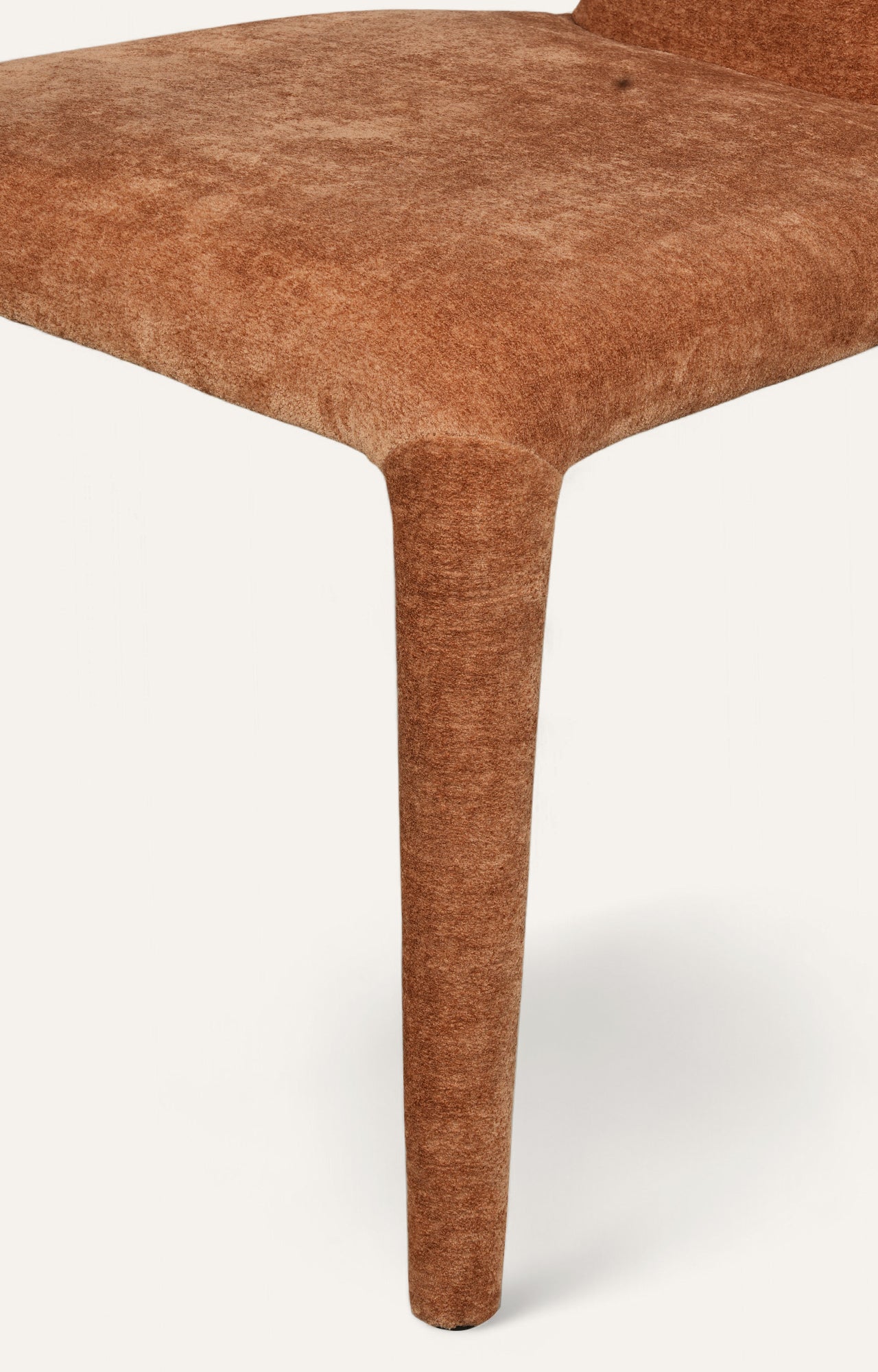 Modern Upholstered Dining Chair with Curved Backrest