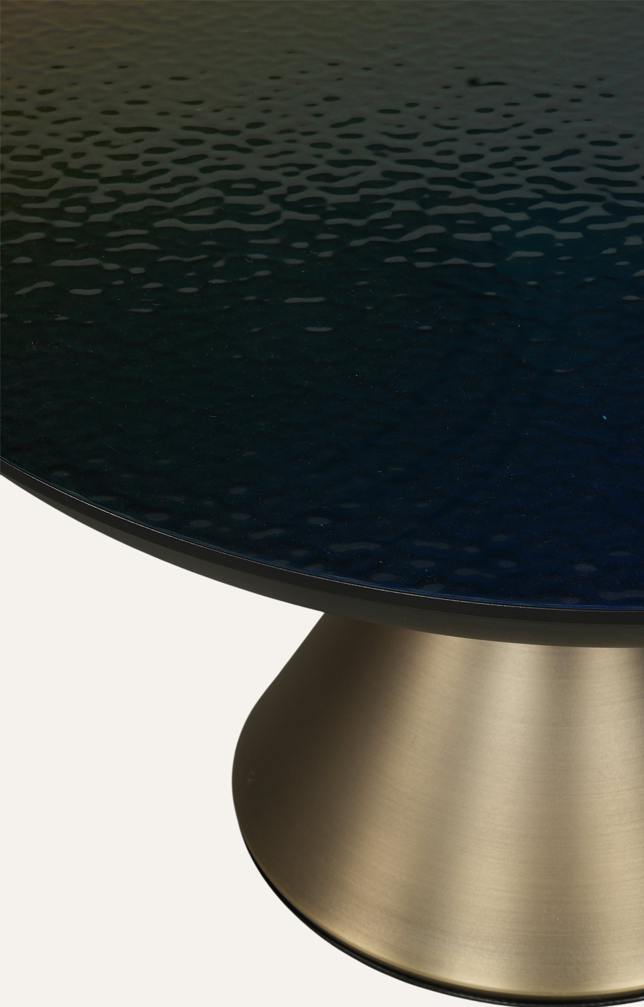 Brass Cone Base Nesting Coffee Tables Set of 2