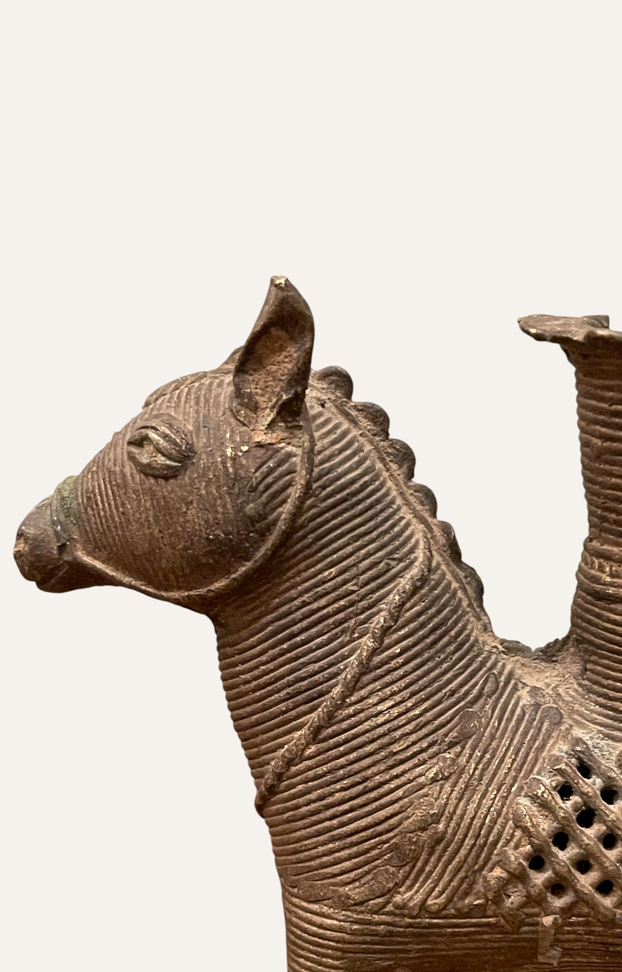 Dhokra Animal Brass Candle Holder Sculpture