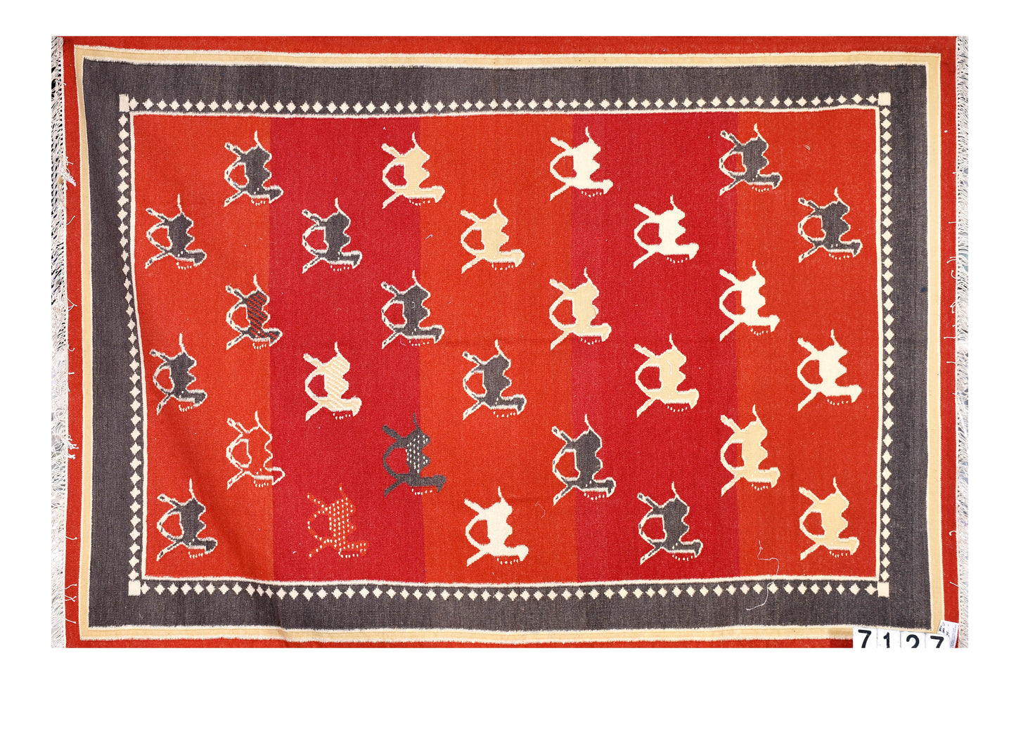 Rajasthani Handmade Camel Pattern Woolen Rug