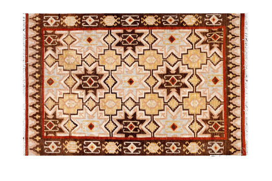 Southwestern Pattern Jewel Ton Woolen Rug