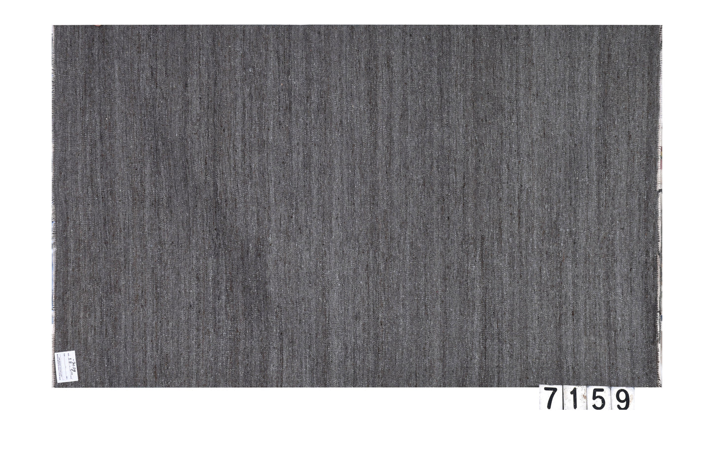 Plain Grey Handwoven Woolen Rug