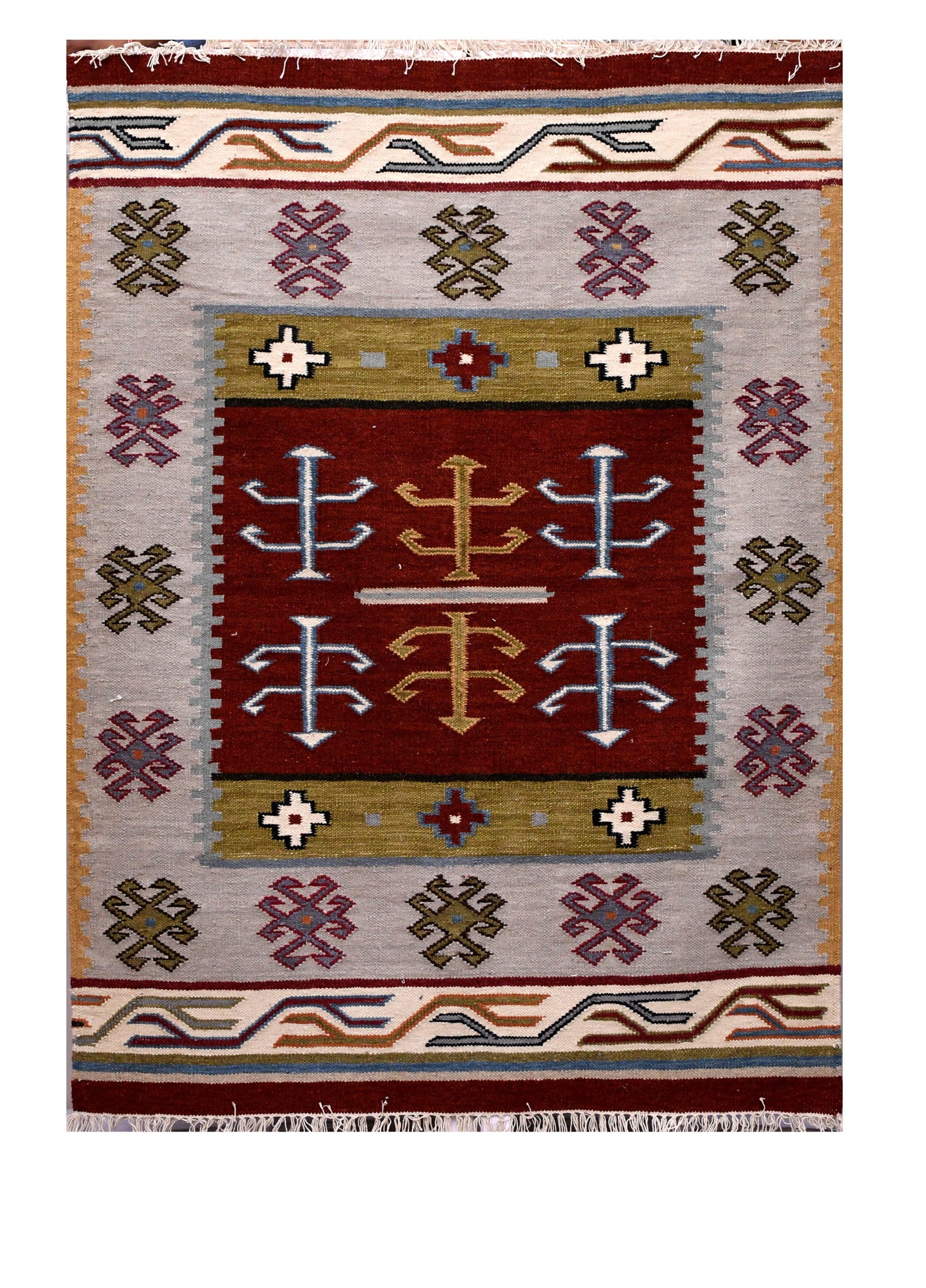 Turkish Konya Kilim Woolen Rug