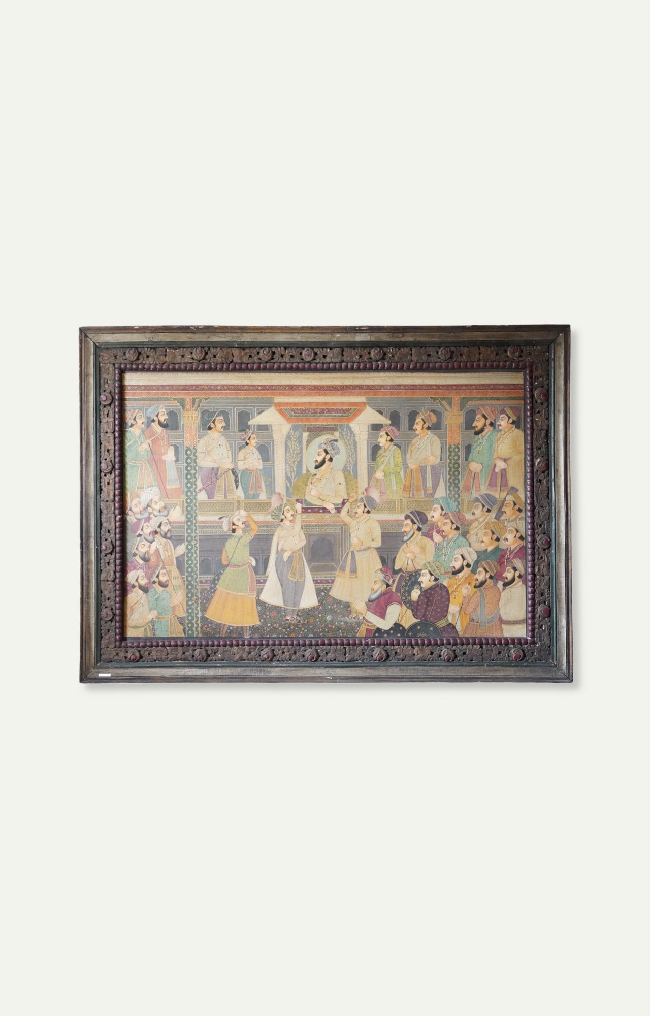 Mughal court water painting (Framed )