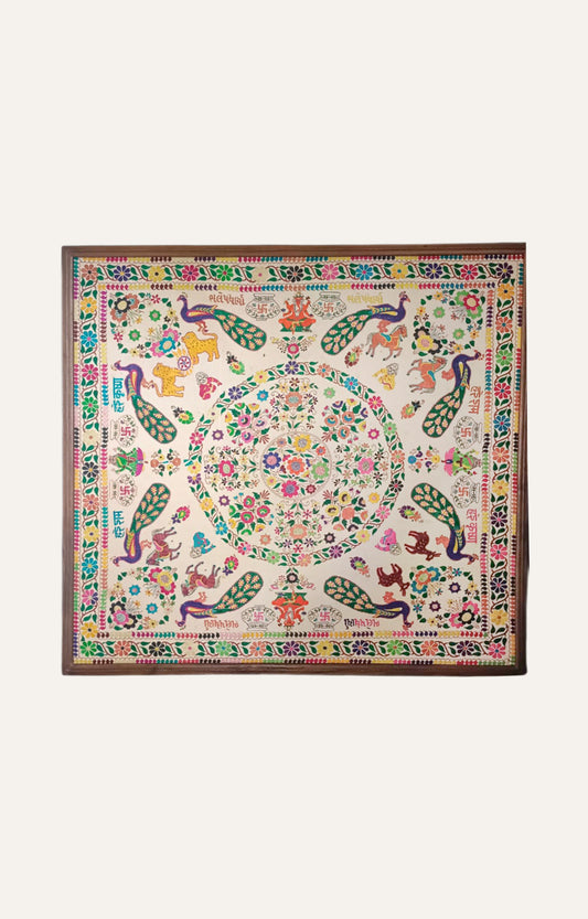 Peacock Embroidery Gujarati Textile