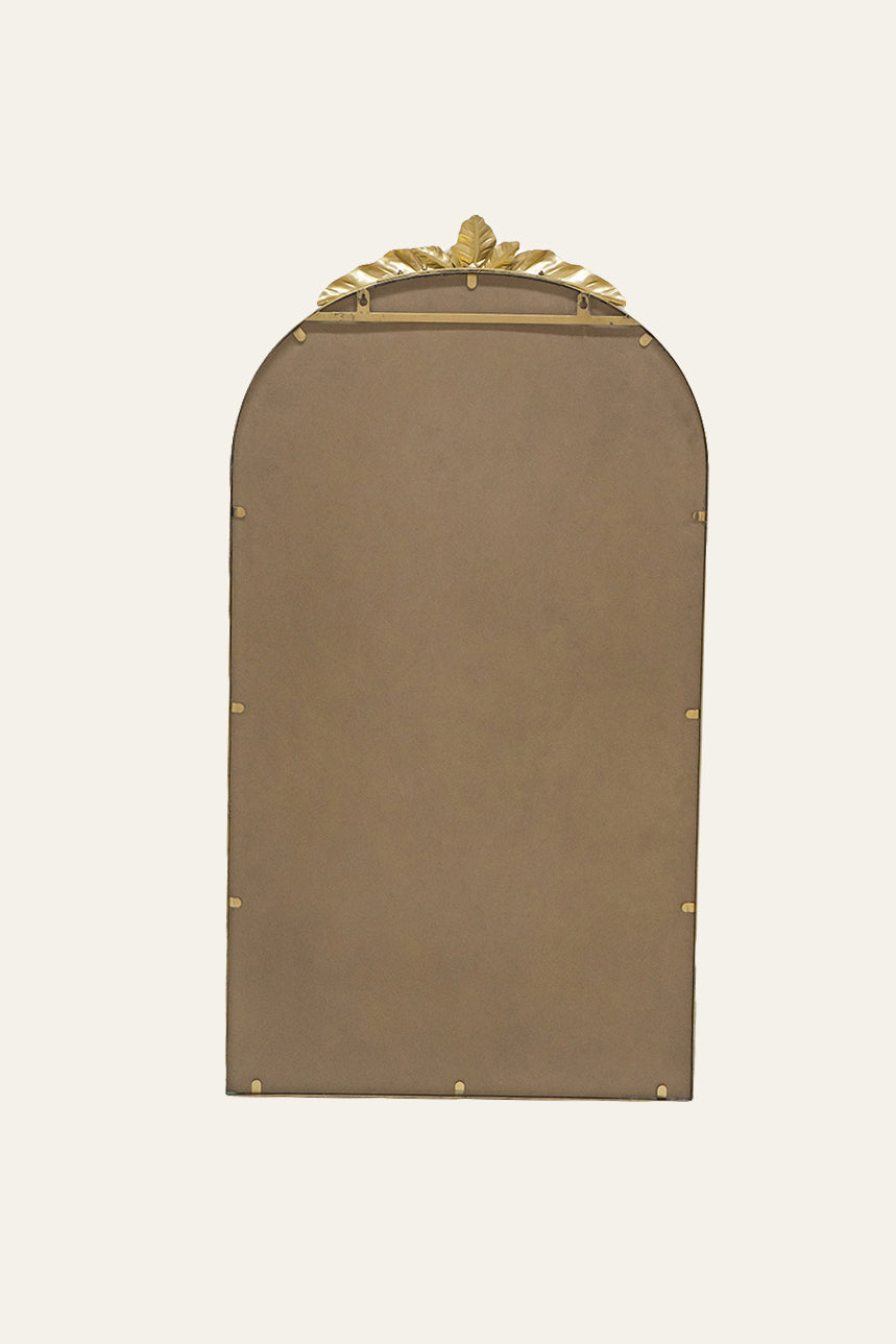 Vintage Arched Wall Mirror with Gold Frame