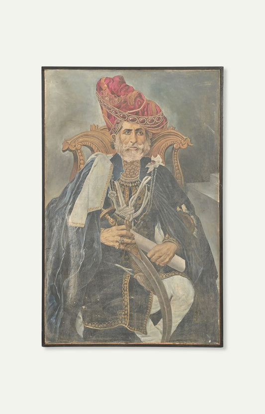 Oil Maharaja painting (Framed)