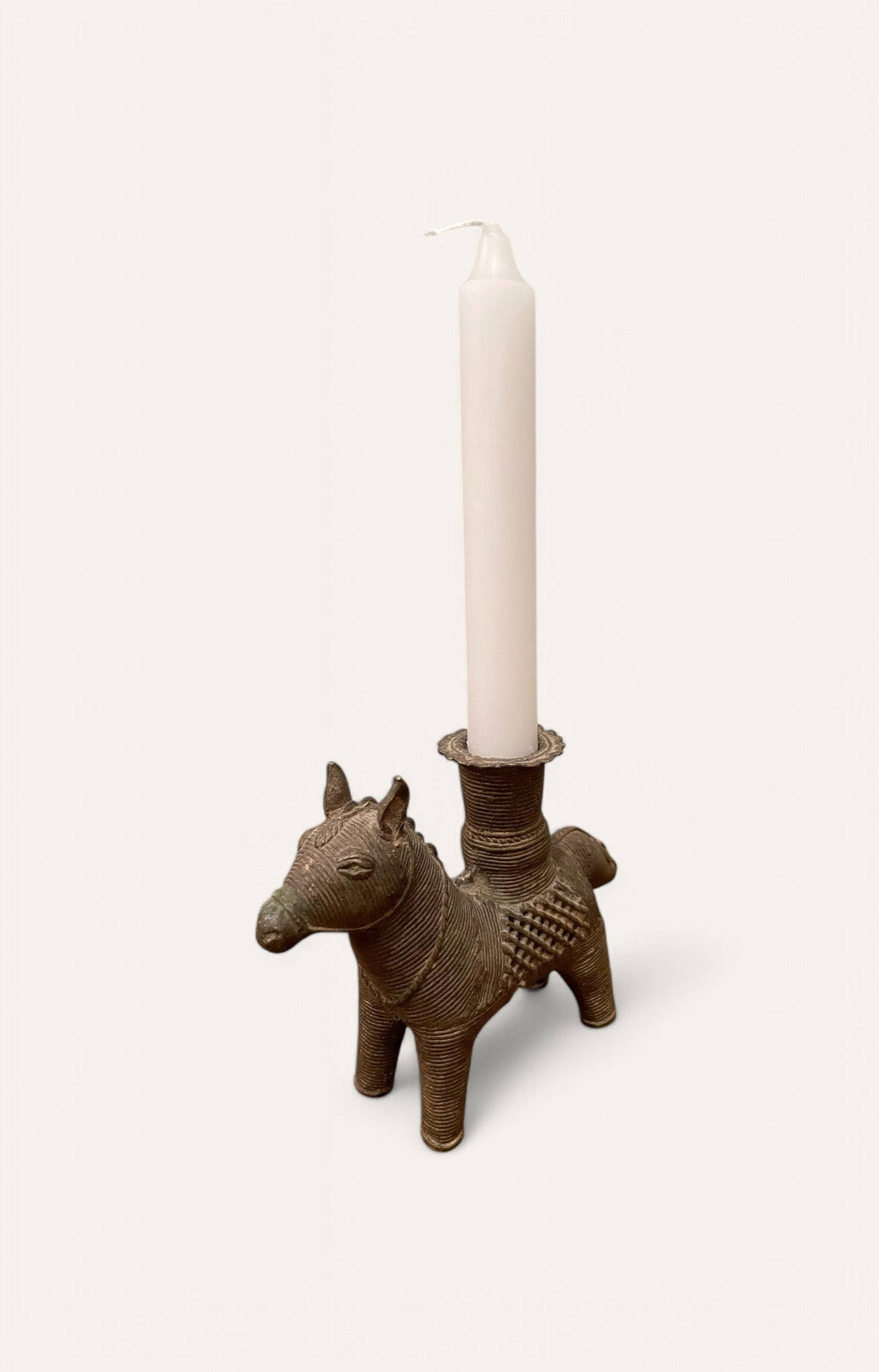 Dhokra Animal Brass Candle Holder Sculpture