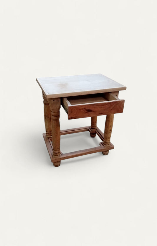 Turned Wood Side Table