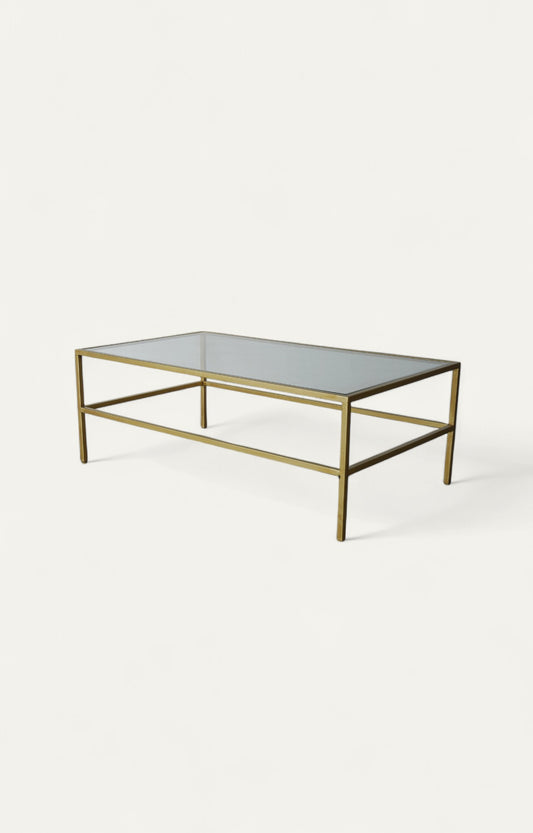 Metal With Glass Coffee Table