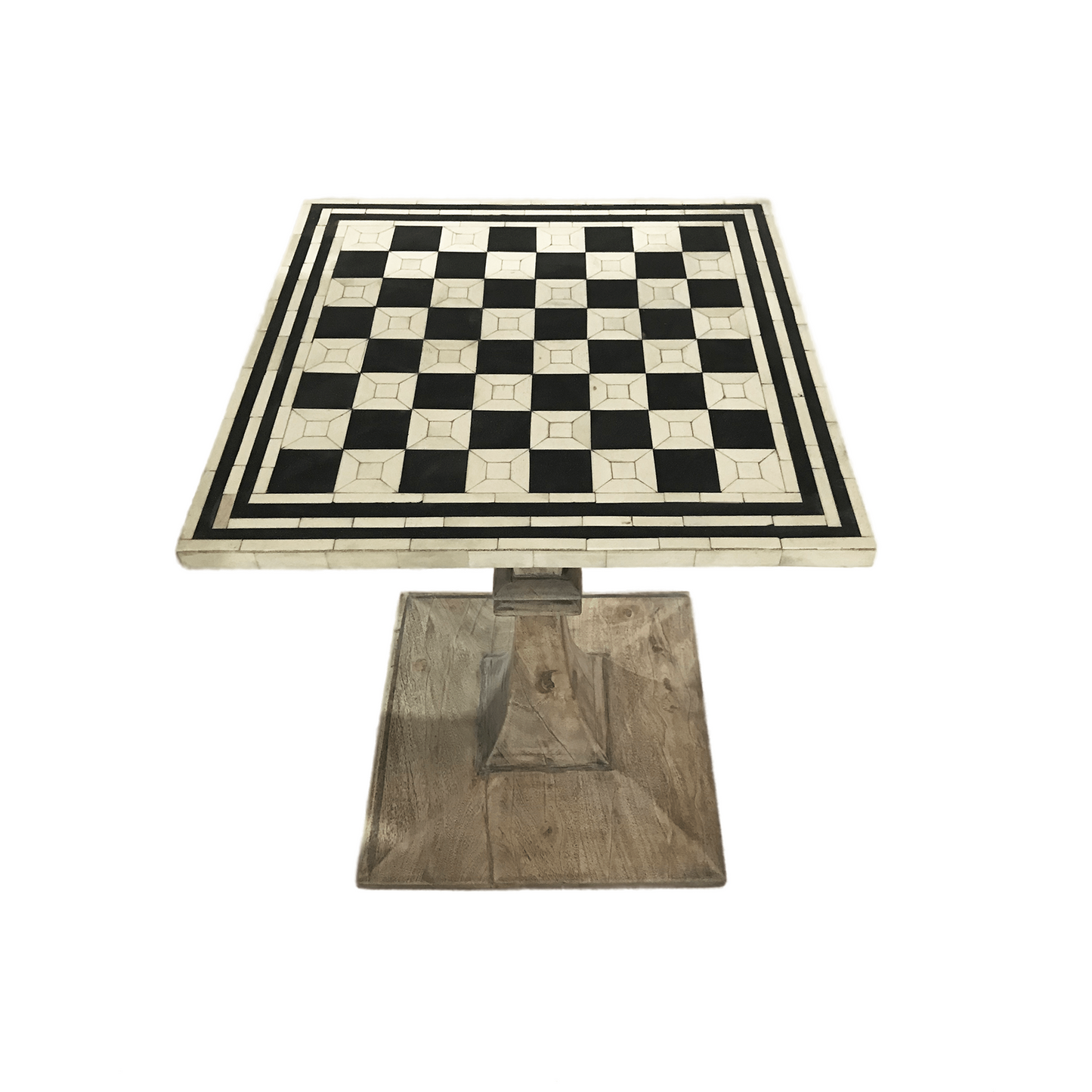 Bone Inlay Chess Table